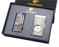 Подарочный набор COHIBA (зажигалка,гильотина)